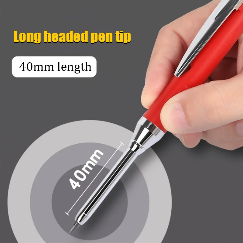 2.8mm Solid Carpenter Pencil Set With 50pcs Leads, Deep Hole Woodworking Mechanical Pencil Marking for Woodworking Construction 5