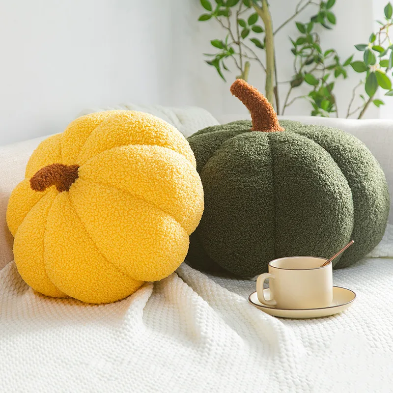 20cm Small Size Soft Pumpkin Plush Toys Lovely Stuffed Plant Bedroom Decoration Halloween Decor Dolls Soothing Pillow for Kids