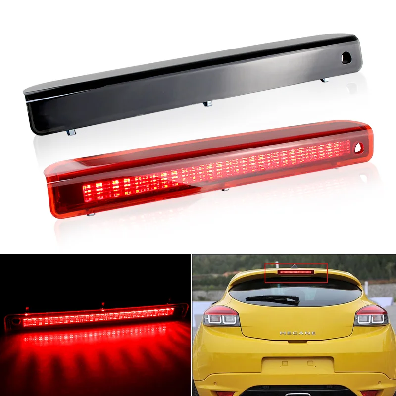 

For Renault Megane MK3 Hatchback 2008-2016 Red/Smoked Car LED High Mount Stop Light , Canbus 3rd Brake Lamp, Rear Brake Lights