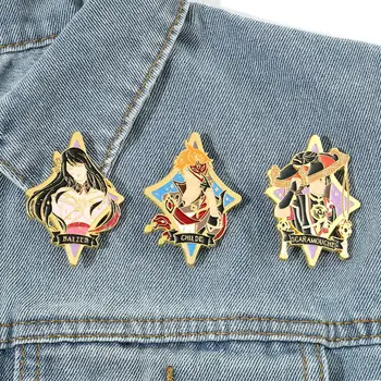 Game Genshin Impact Enamel Pin Brooch Metal Badges for Clothing Jewelry Anime Pins for Backpacks Accessories Gift for Friends 6