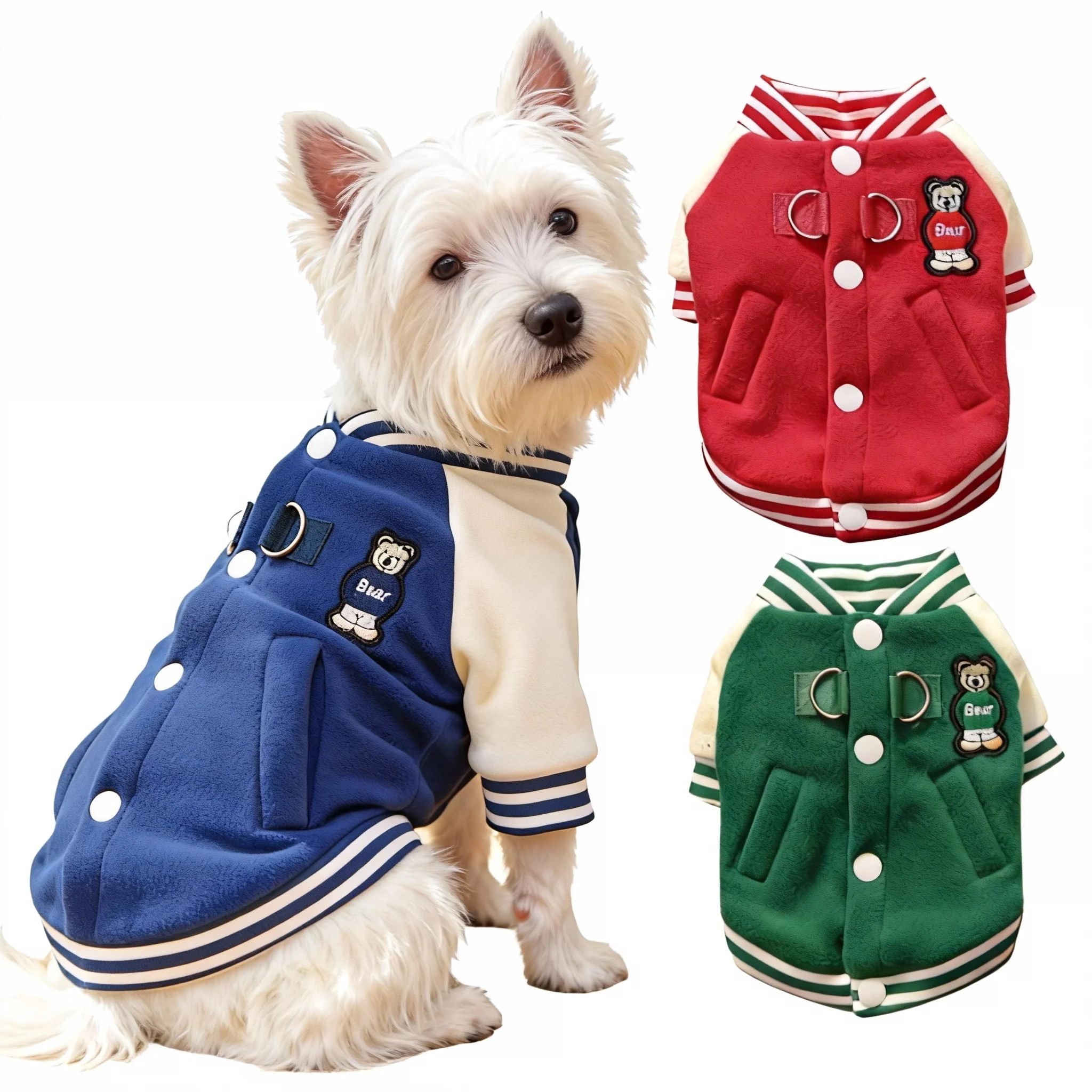 Sporty Fleece Baseball Dog Jacket 6