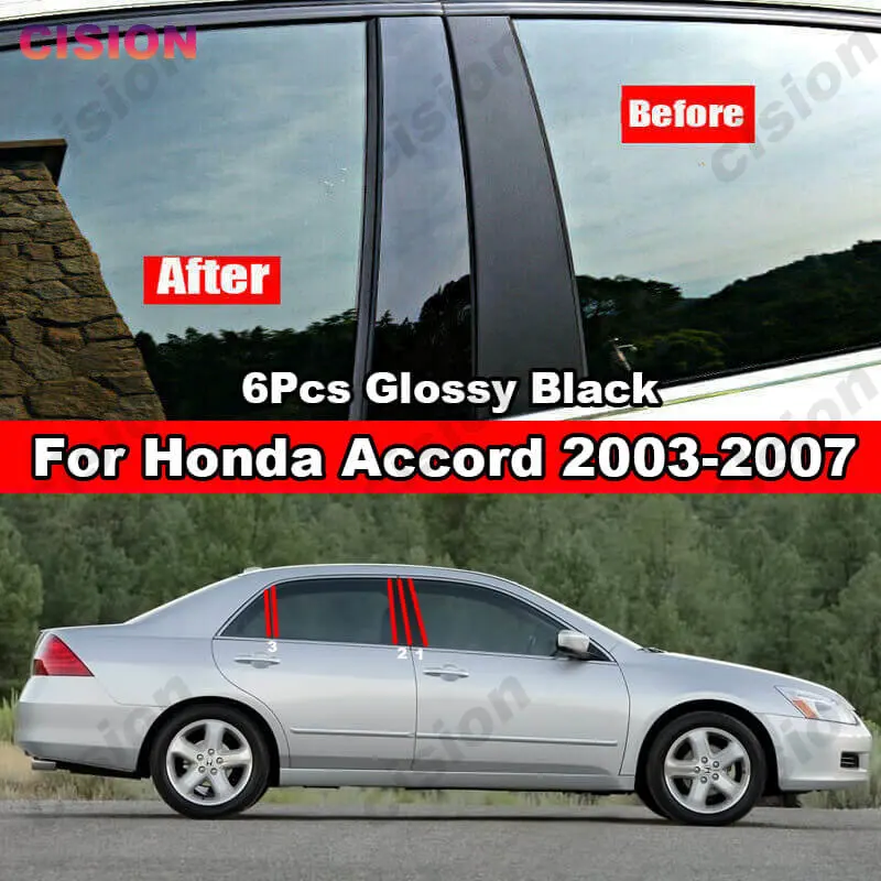 Car Window Door Column B C Pillars Posts Cover Trim For Honda Accord