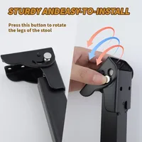 4pcs Folding Table Legs Adjustable 90° Angle Metal Replacement Legs for Sofa Desks and Dressing Tables Includes Mounting Screws 5