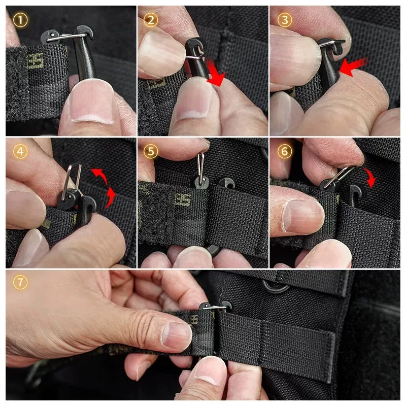 Maniglia per borsa tattica multifunzione Accessori per cinghia per maniglia per zaino sostituibile stile Techwear per esterni - immagine 6