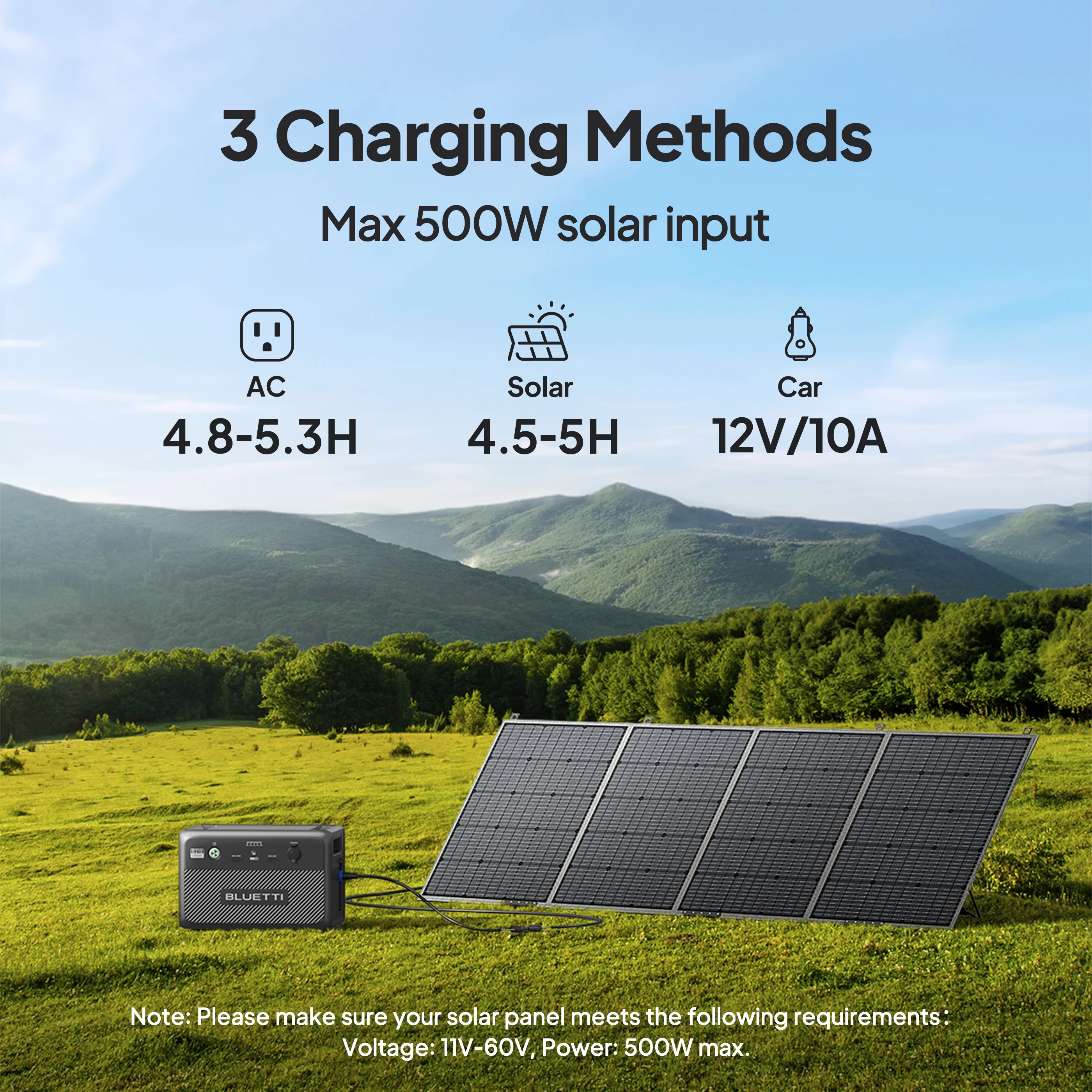 【US Plug】BLUETTI expansion battery B210, 2150Wh LiFePO4 battery pack for balcony power system power station,for camping, travel 3