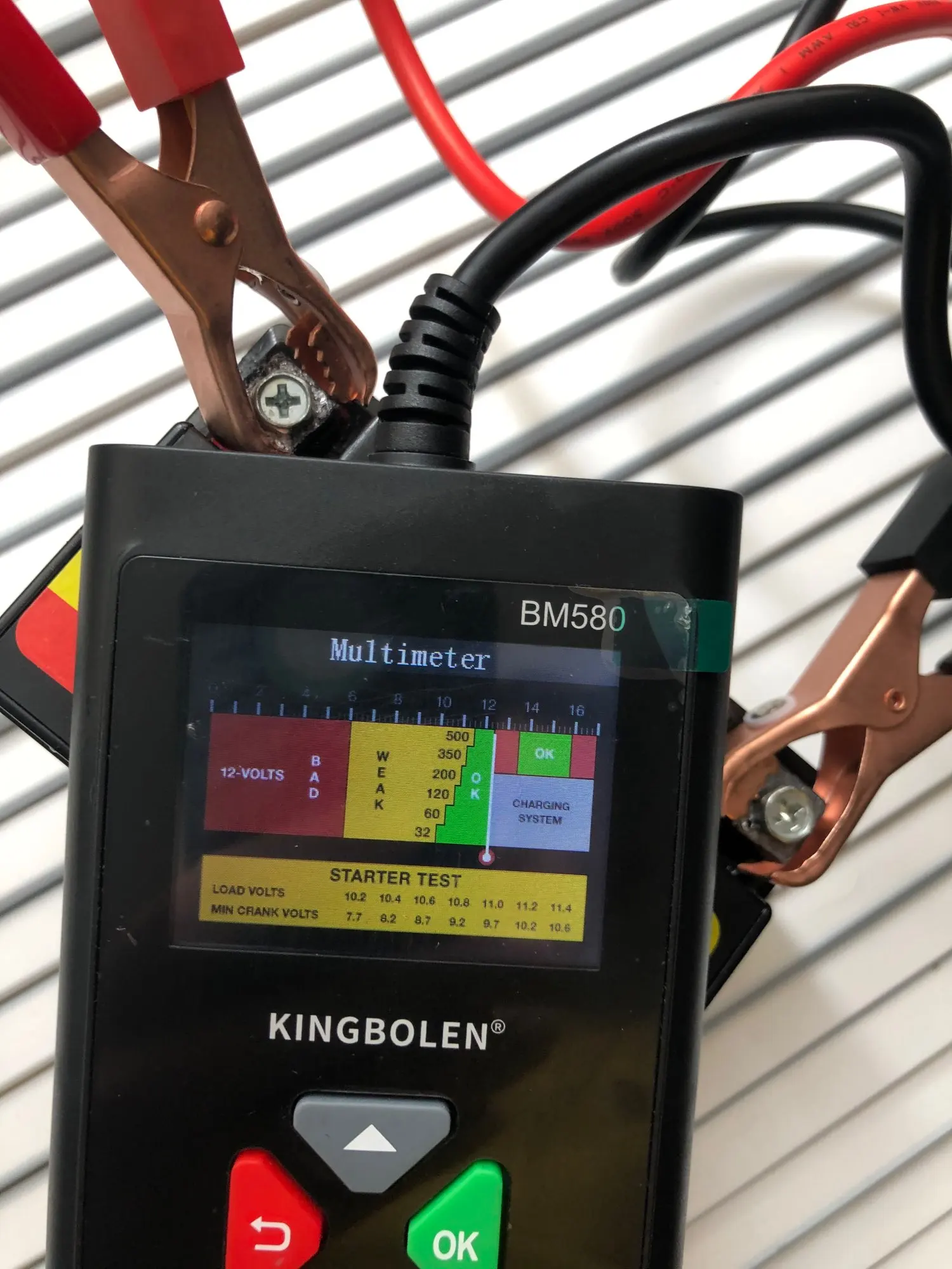 Отзыв о товаре Автомобильный тестер батареи KINGBOLEN BM580 12V 6V CCA Circut тестер Cranking зарядка инструменты BM550 Автомобильный анализатор батареи от пользователя C***r