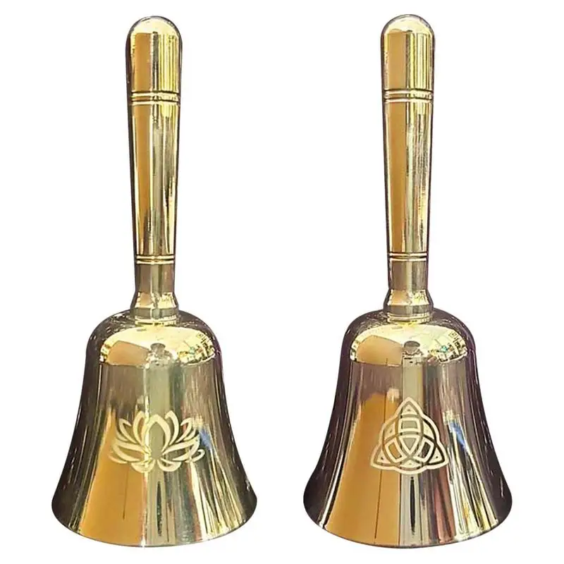 

Hand Bell Versatile Portable Tabletop Brass Lotus Mindfulness Bell Counter Bell Hotel Reception Call Bell Ornament for school