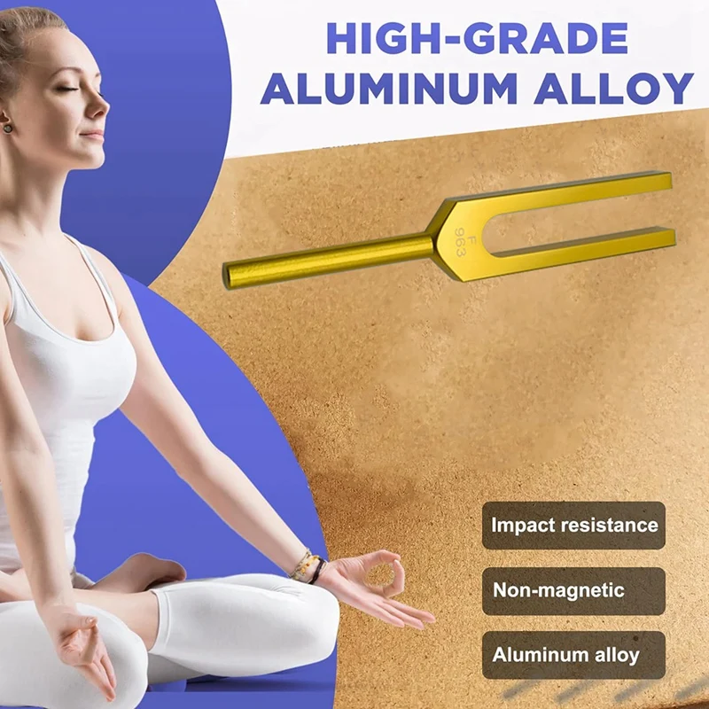 F 963HZ Tuning Fork Set, Tuning Fork For Healing Chakra Keep Body Mind And Spirit In Perfect Harmony