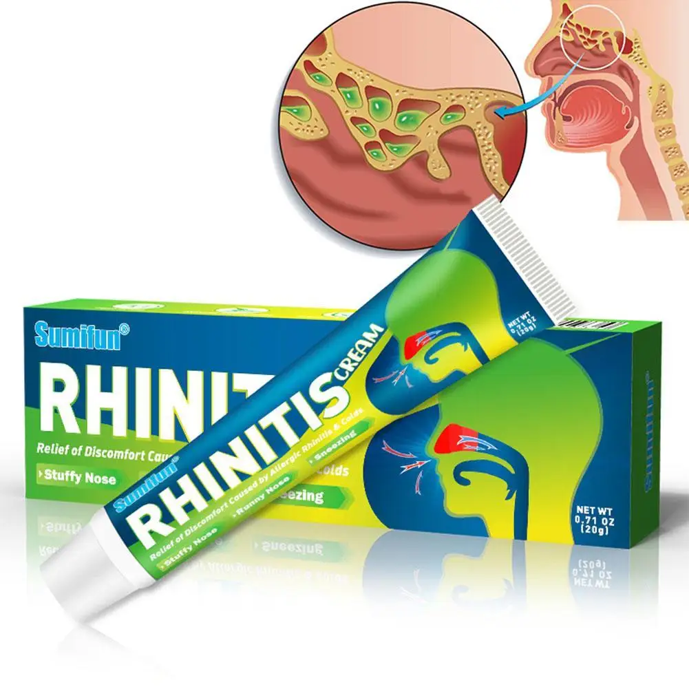 Rhinitis Nose Nasal Cream Sinusitis Treatment Allergic Rhinitis Ointment Itchy Herbal Sinuses Medical Plaster 20g