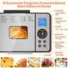 2LB Bread Maker, 19-in-1 Automatic Bread Machine Stainless Steel with Ceramic Pan, 15H Timer & 1H Keep Warm 2