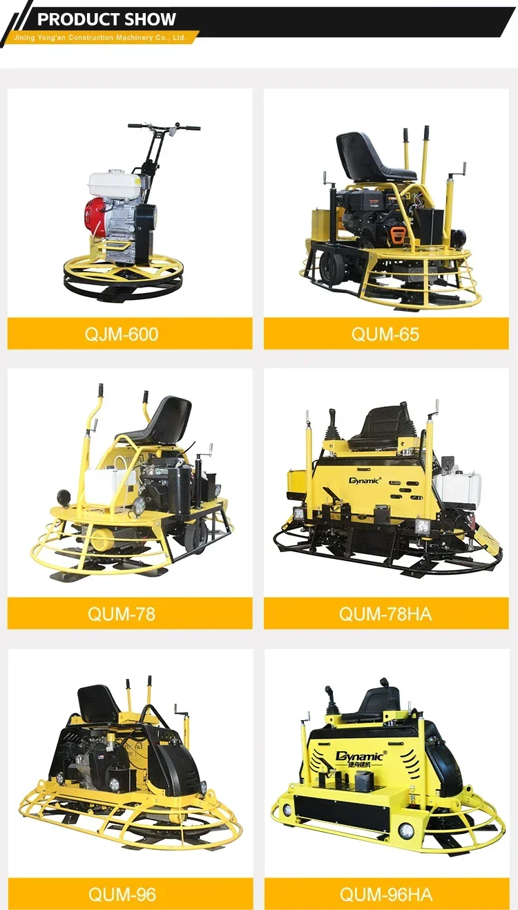 Hydraulic Power Trowel Ride On Power Trowel 2.4m Concrete Machine