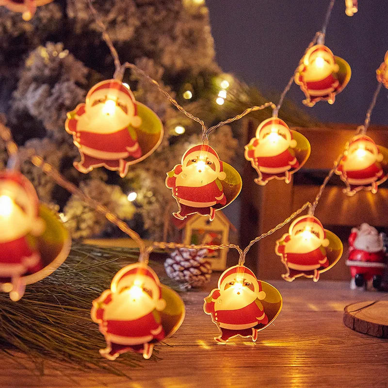 thumbnail image 1 of Christmas String Light Santa Claus Snowman Fairy Light Xmas Tree Pendant Garland LED Christmas Decorative Light 2024 Navidad, 1 of 5