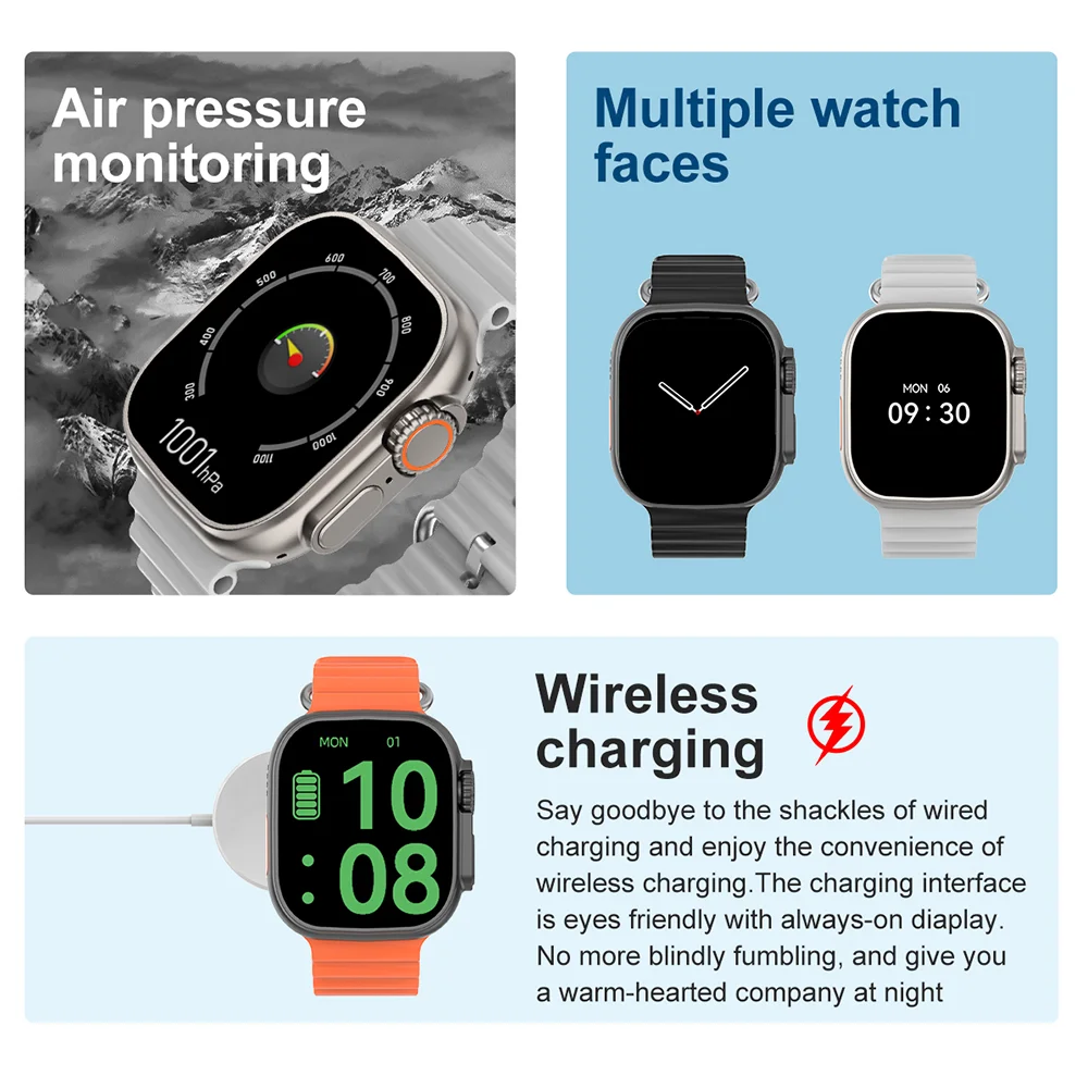 DT8 Ultra Max Ʈ ġ Men 49mm Series 8 Compass Smartwatch Air Pressure Sport ƮϽ Watch 2.1&