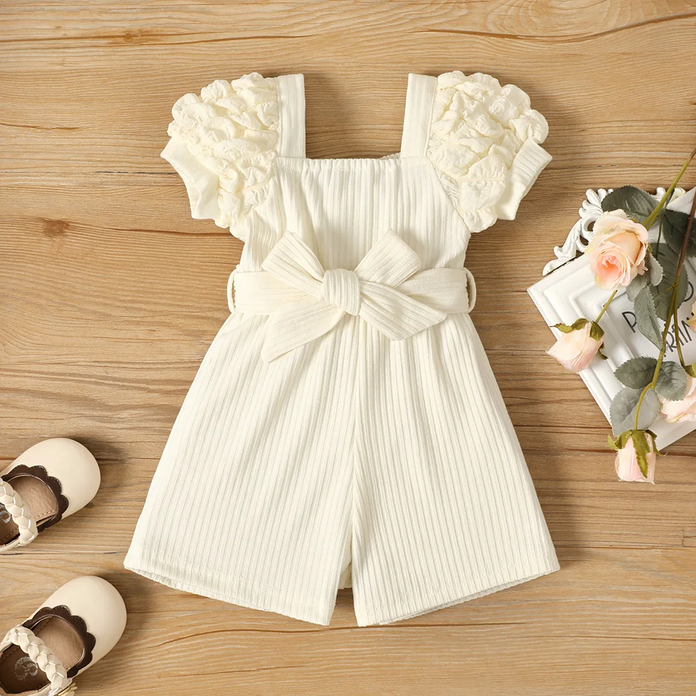 Baby Girl Belted Jumpsuit 1