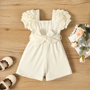 Baby Girl Belted Jumpsuit 1