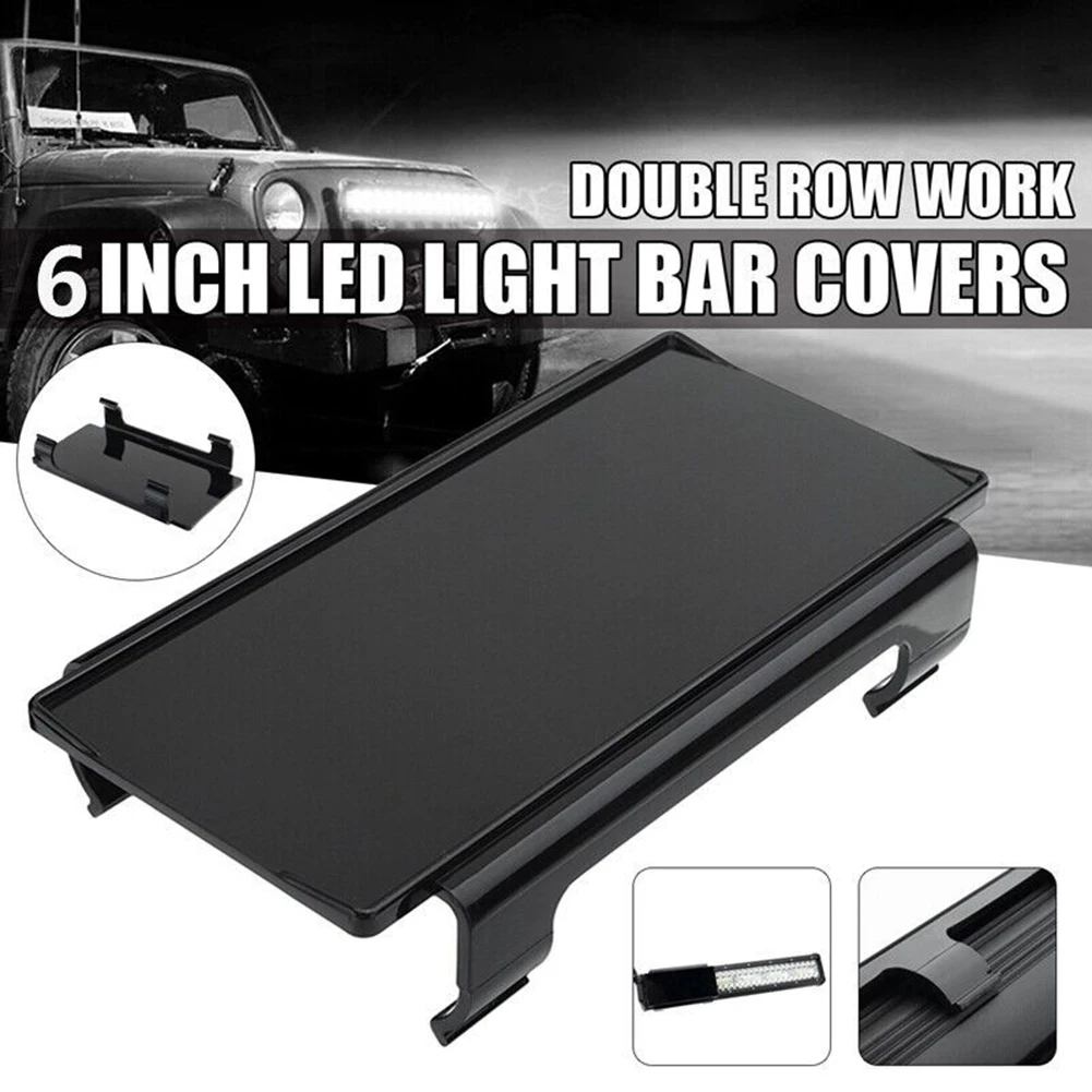 6 Inch Led Work Light Bar Black Lens Cover Double-Row For Off Road SUV Truck ATV Car Spotlight Shade Part