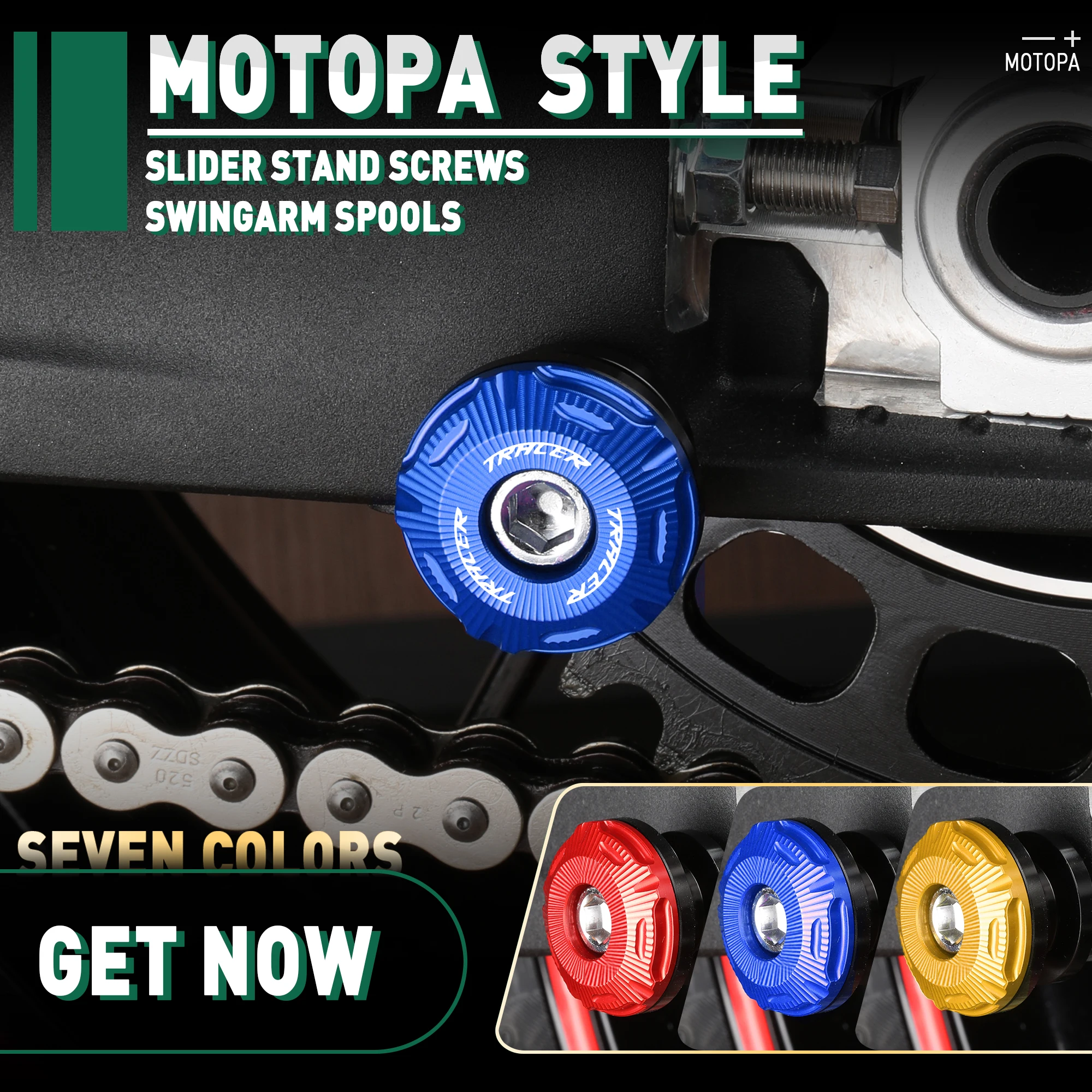 

6MM Motorcycle Tracer700 SwingArm Sliders Spools CNC Swing Arm Stand Screw FOR YAMAHA Tracer 900 700 GT tracer9/7/gt Tracer