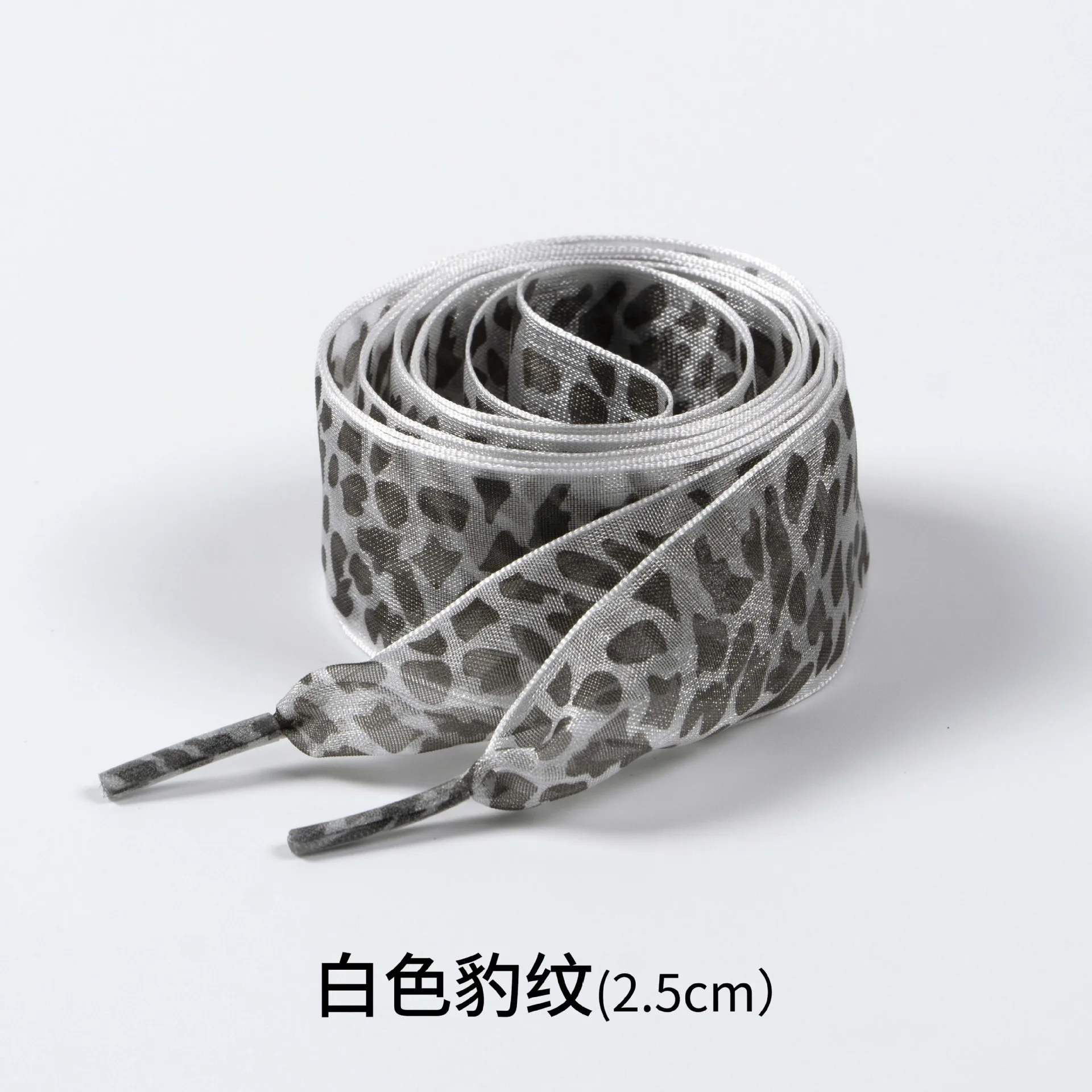 Leopard Print Satin Shoelaces - Stylish and Versatile
