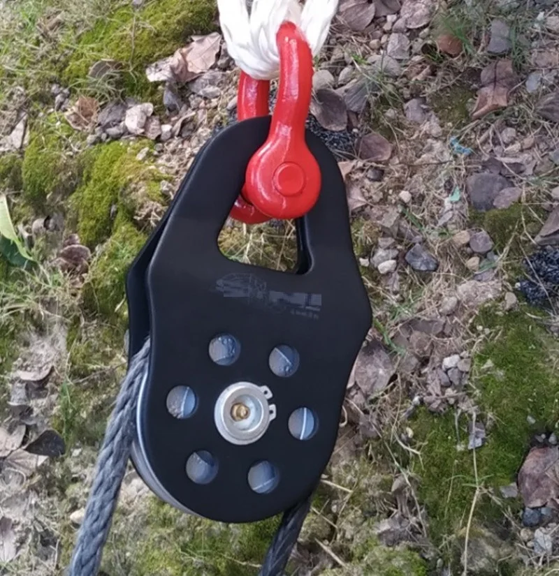 8t-12ton Offroad Winde bewegliche Riemens cheibe Scheibe Snatch Block Schiene Fahrzeug Umrüstung Rettungs anhänger Seil Winde Seil Haken – Detail 7