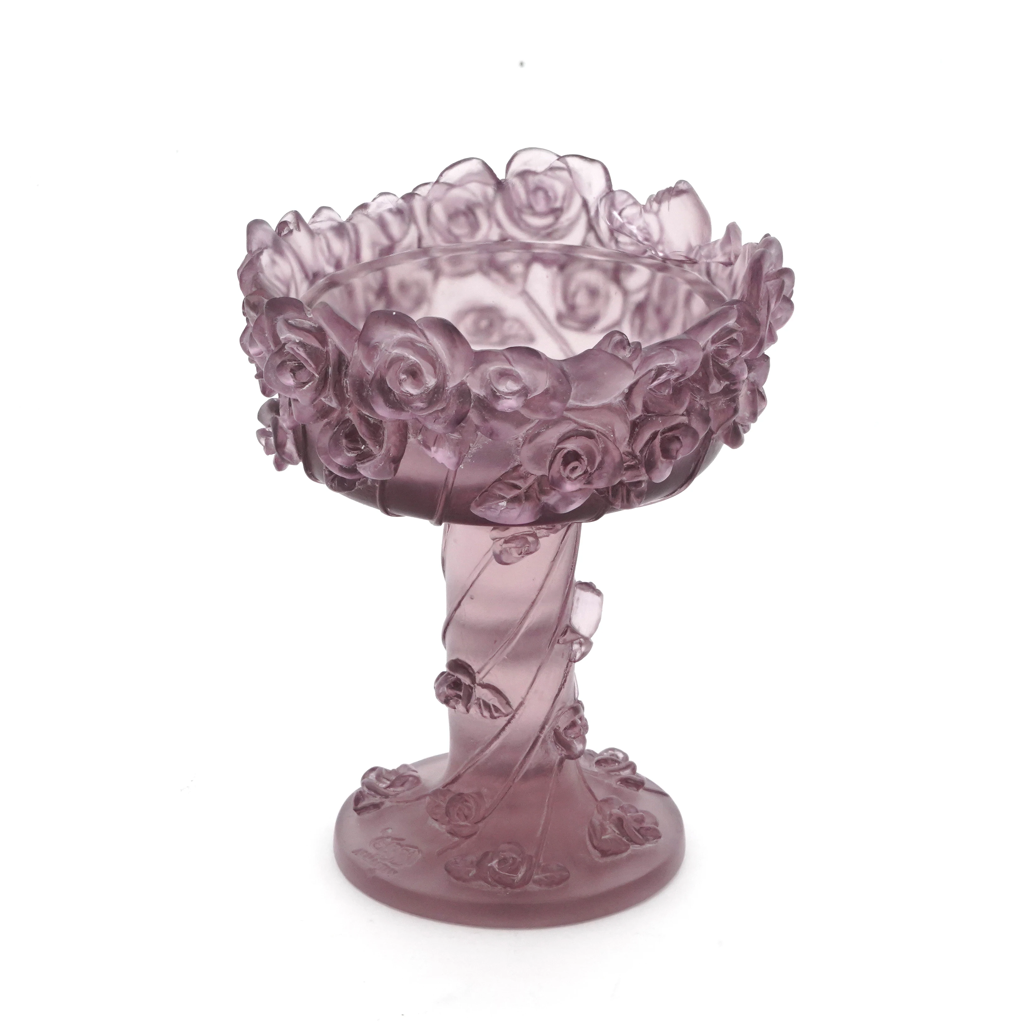 

Handmade Colored Glazed Rose Liuli Crystal Incense Burner