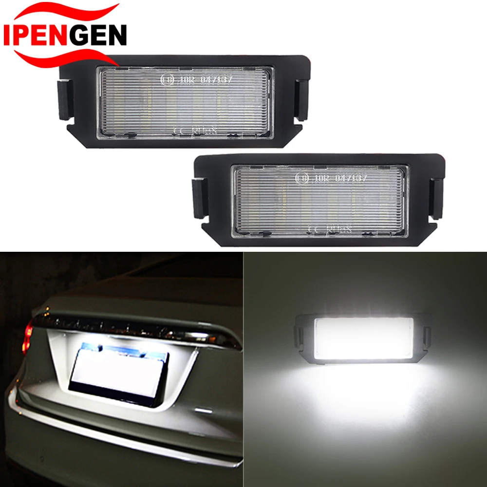 

2x No Error 18SMD LED License Number Plate Light Lamp White For Hyundai I20 Veloster Terracan HP XG30 Coupe For Kia Rio Ta Soul