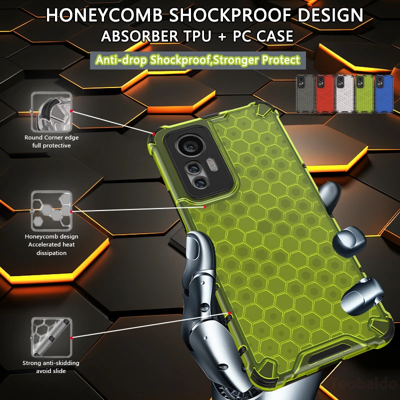 Per Xiaomi 12 Lite Custodia Antiurto Hybrid Clear Tpu Phone Case Per Xiomi Mi12 Xiaomi Mi 12 Lite 12 Lite Light Armor Cover Posteriore