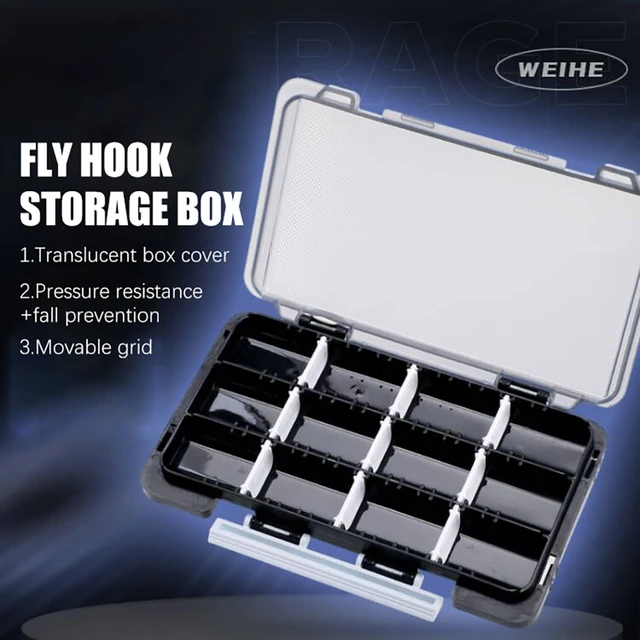 Fishing Hooks Storage Box PP Plastic Fishing Accessories Tackle Storage Box  Removable Organizer for Outdoor Fisherman Supplies