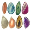 Natural Agate Geode Polished Irregular Crystal Slice Brazil Healing Reiki Stone Quartz Pendant Mineral Home Decor Random Color 5