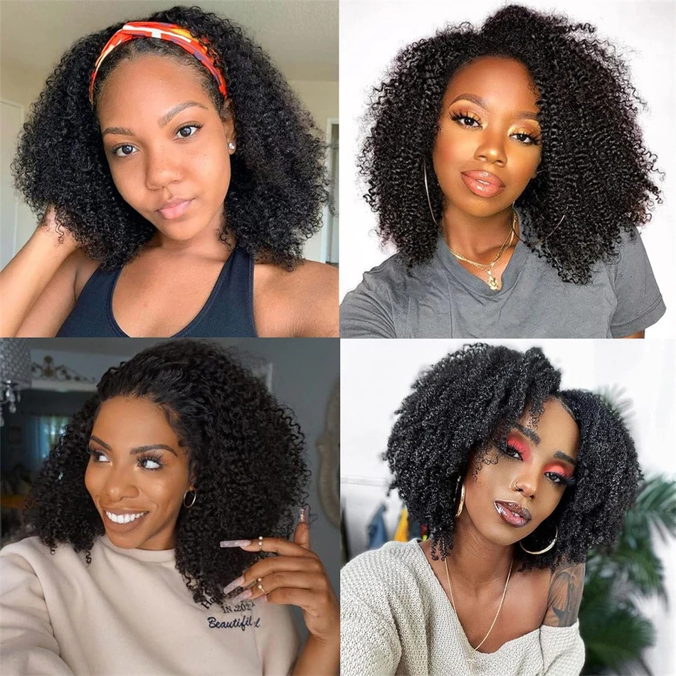 Mongolian Afro Kinky Curly Bundles Human Hair 8-20 Inch Bulk Human Hair Unprocessed Virgin Bundles for Women Natural Black