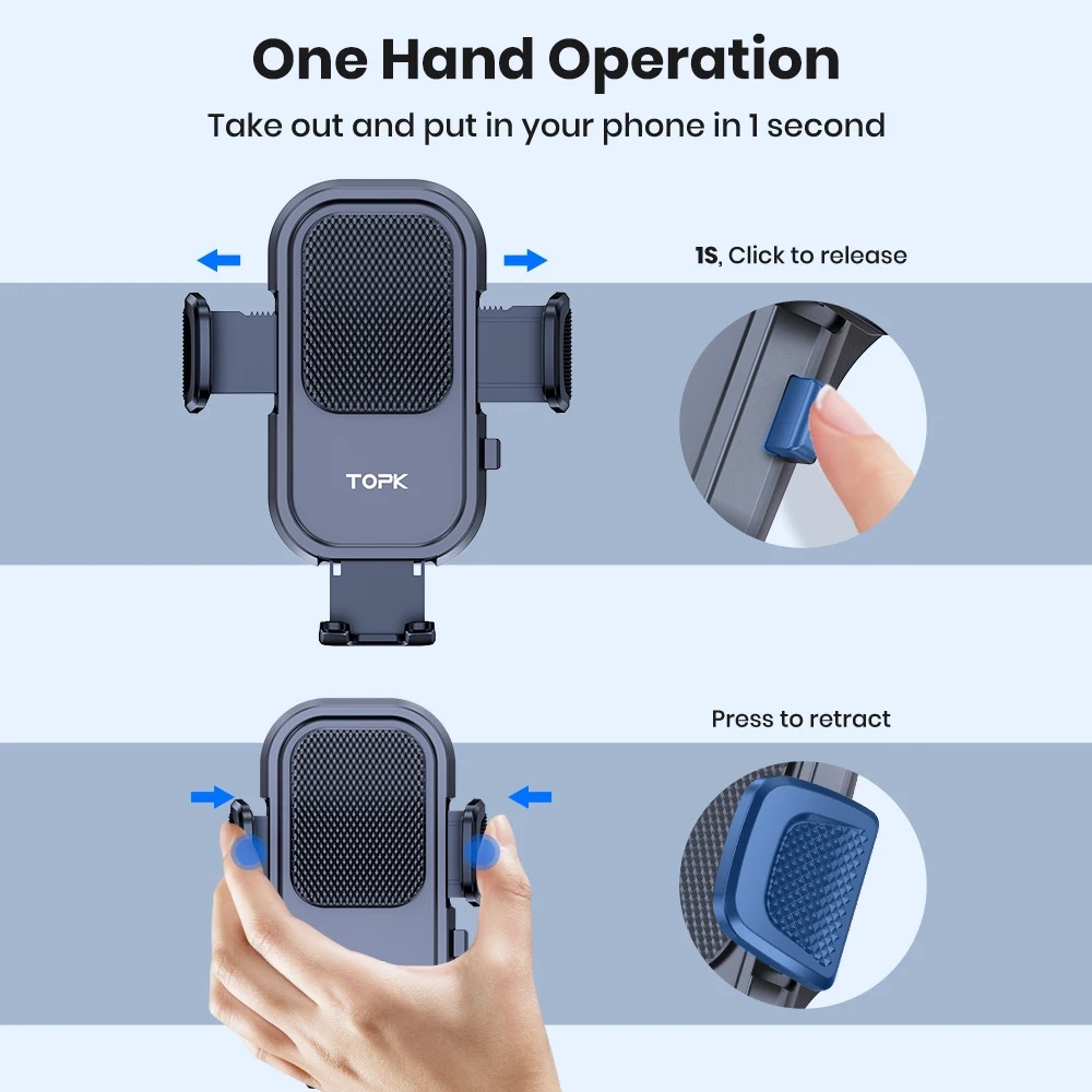 Car Phone Holder Mount,Upgraded Cell Phone Holder for Car Dashboard Compatible w