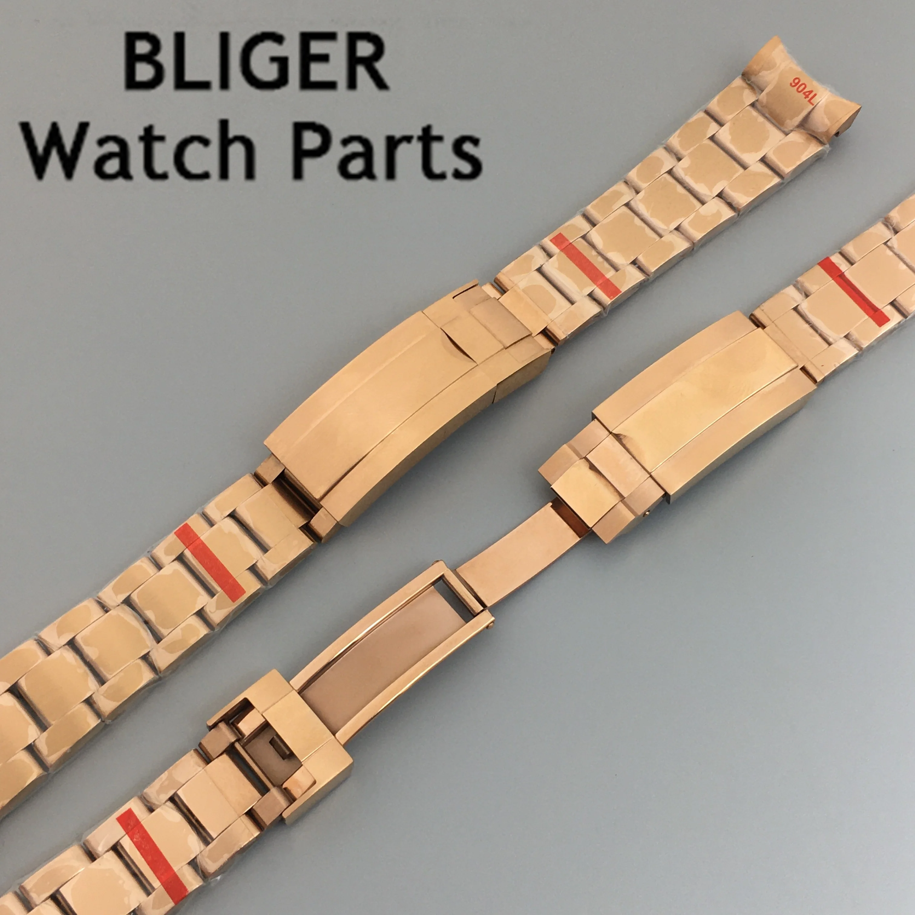 BLIGER 20mm 904L stainless steel bracelet watch band folding buckle fit BLIGER36mm 39mm 40mm case strap