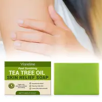Savon à l'arbre à thé, barre de savon à l'huile d'arbre à thé, savons naturels pour le nettoyage de la peau du corps, savon à barre exfoliant doux 5