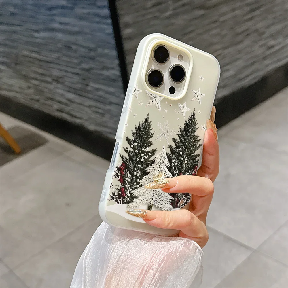 Festive Christmas Tree Matte Candy Phone Case