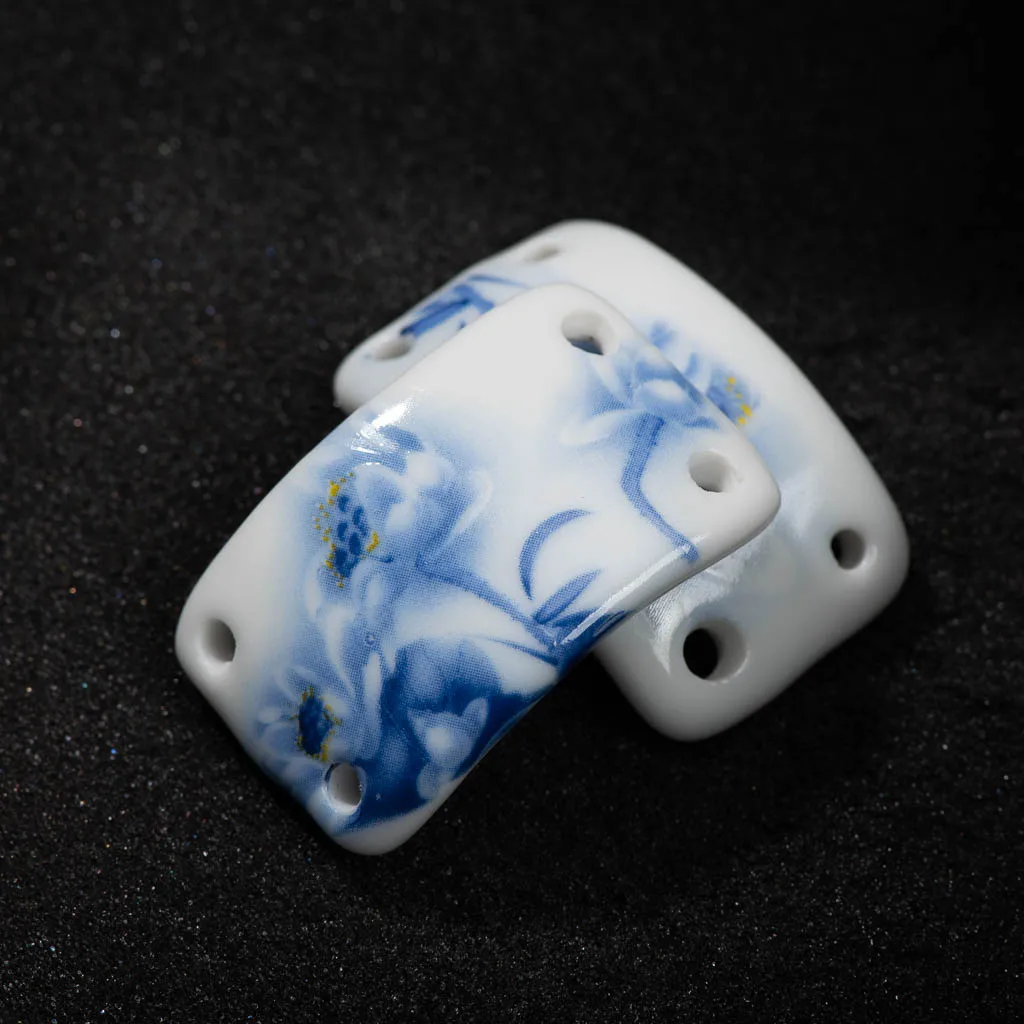 design parts assemble bracelet 約19cm 2pcs Blue and White Porcelain Chinese Ancient Style Bracelet