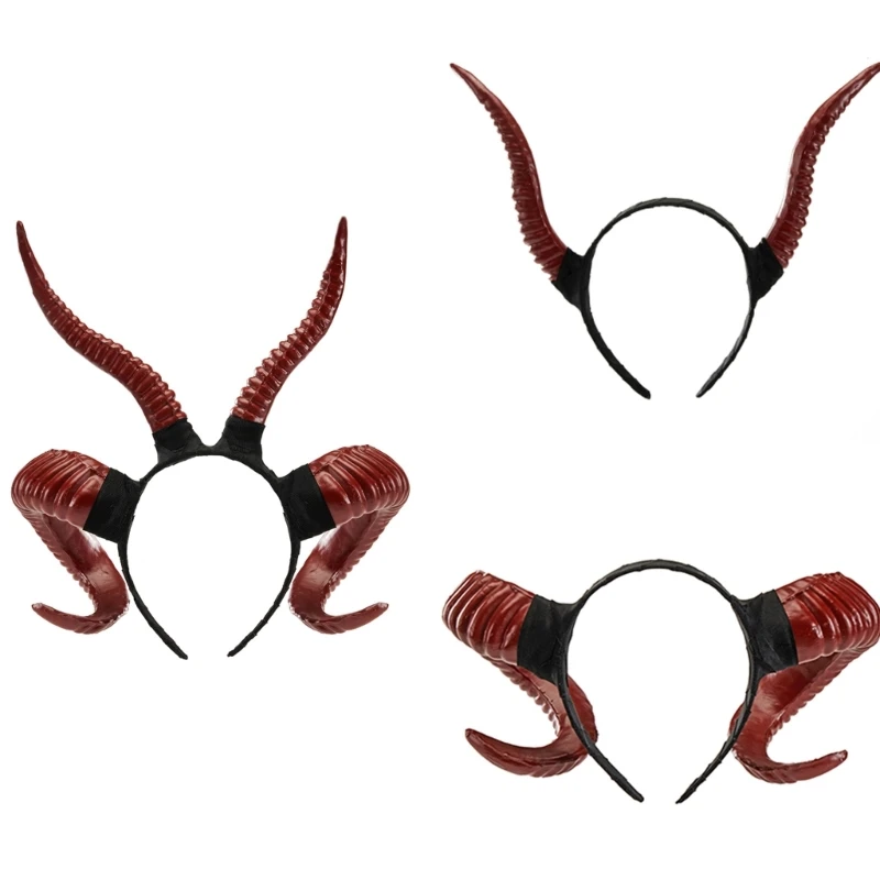 

Resin Devil Horn Headband Adult Party Hairhoop Cosplay Party Costume Headpieces