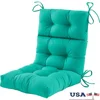 Water Resistant High Back Chair Cushion Plush Tufted Replacement Seat Cushion with Ties Outdoor Patio Adirondack and Rocking 1