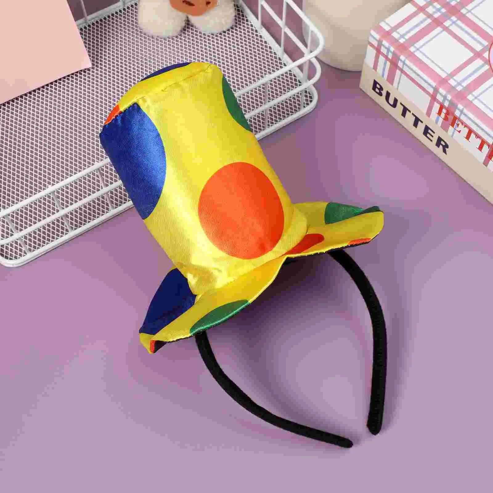 1pc Jester Headband Clown Hat Top Hat Clown Cap Carnival Party Costume Performance Props Headdress For Adults Kids