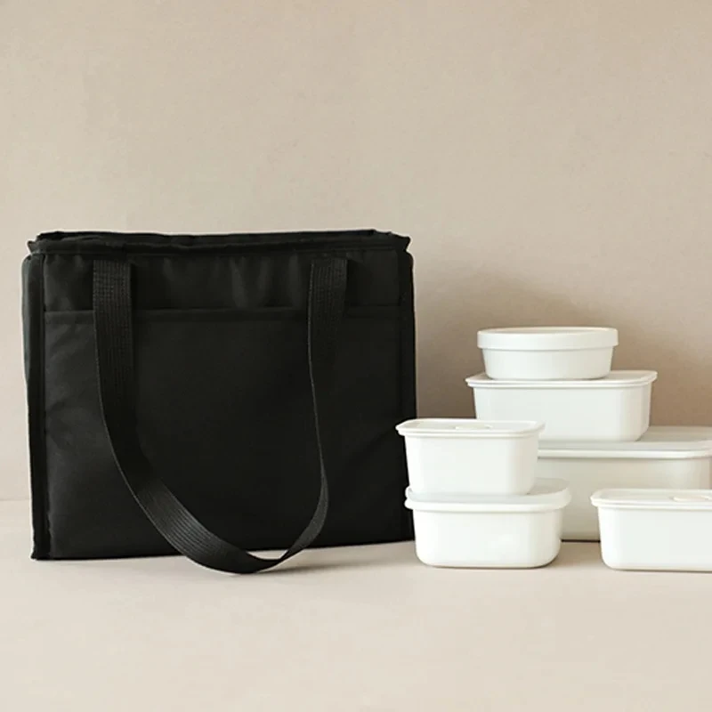 OL 여성용 점심 가방, 보온 보냉 도시락 가방, 토트 쿨러 핸드백, 방수 도시락 파우치, 사무실 음식 숄더백