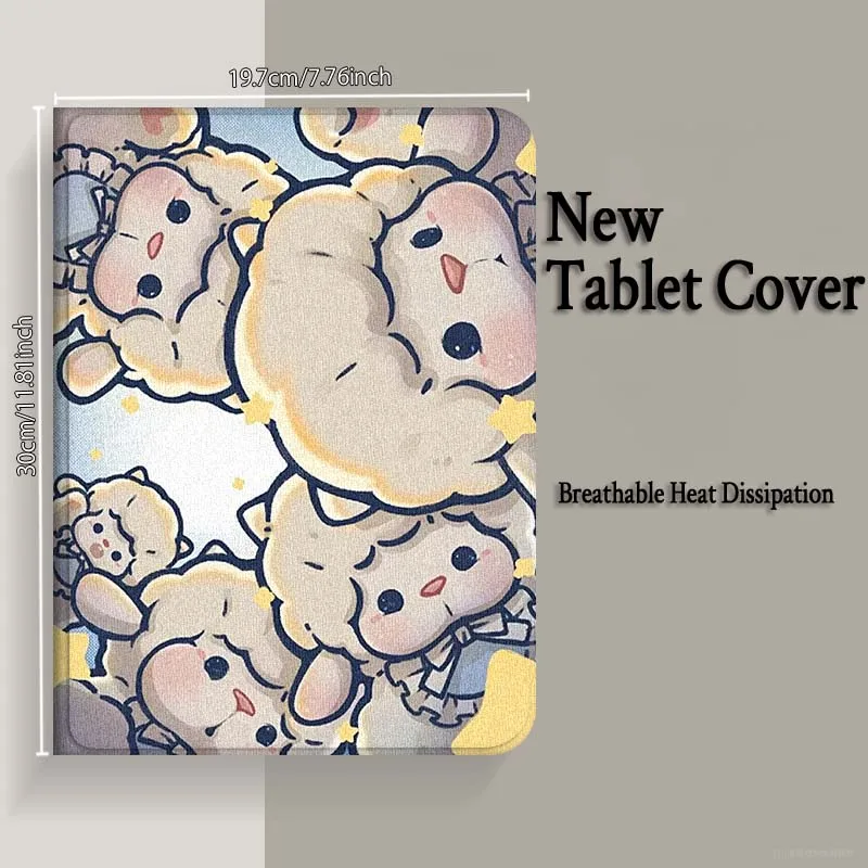 Cute Cartoon Rabbit and Lamb Tablet Case Cover