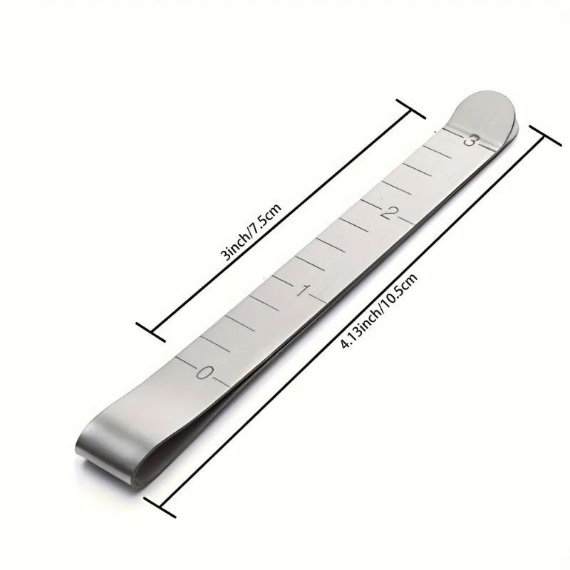 20pcs/set Sewing Clips Stainless Steel Hemming Clips 3 Inches Measurement Ruler Quilting Supplies
