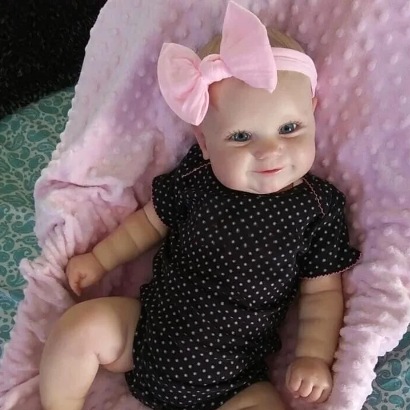 

Two Options 50CM Already Finished Reborn Baby Dolls Maddie Full Vinyl Body or Cloth Body Doll Handmade Toy Figure Gift For Girls
