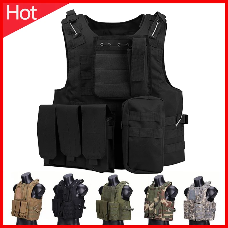 

Tactical Gear Plate Carrier Vest Military Hunting Paintball Equipment Outdoor Airsoft Combat Body Armor Molle Assault CS Vests