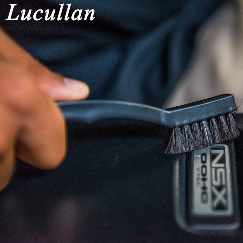 7" Ergonomic Handle Portable Bristle Brush Car Panel Seams Tyre Leather Engine Room Cleaning Brush