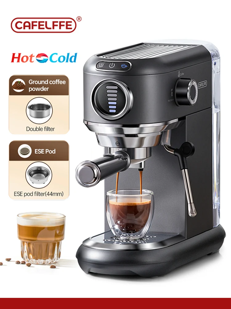 Cafelffe レモモモコーヒーマシン,19バー,カプセルと粉末用,カップ