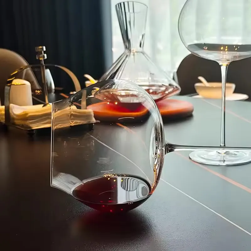 2PCS Slovakia RONA Style Super Thin Crystal Burgundy Goblet Dark White Wine Glass Sommelier Exclusive Tasting Wine Glass