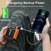 Waist Clip Fan Portable Mini Hanging Neck Fan USB Rechargeable Fan Small Outdoor Camping Waist Fan with Power Bank LED Light 4