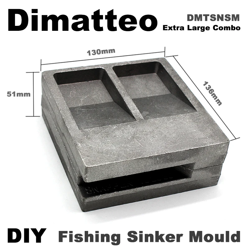 Dimatteo DIY Fishing Snapper Sinker Mould DMTSNSM/Extra Large Combo Snapper  Sinker 453g 566g 850g 3 Cavities