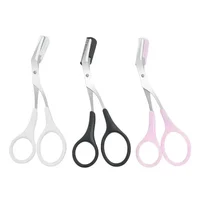 Eyebrow Trimmer Safe Makeup Scissors Eyebrow Trimmer Stainless Steel Comb Style Eyebrow Scissors Shaver Trimmer Makeup 1