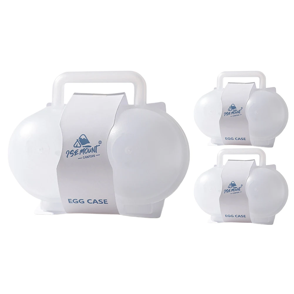 1/2Pcs 2 Grid Egg Box Egg Container Anti Shake Storage Box Multifunctional Organizer with Handle for Camping Picnic