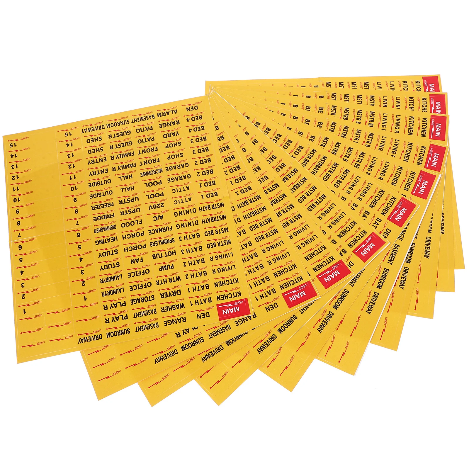 

10 Sheets Electrical Labels Electrical Panel Labels Circuit Breaker Stickers Breaker Panel Label